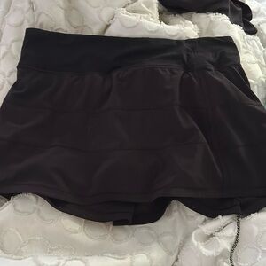Lululemon black pace rival mini skirt